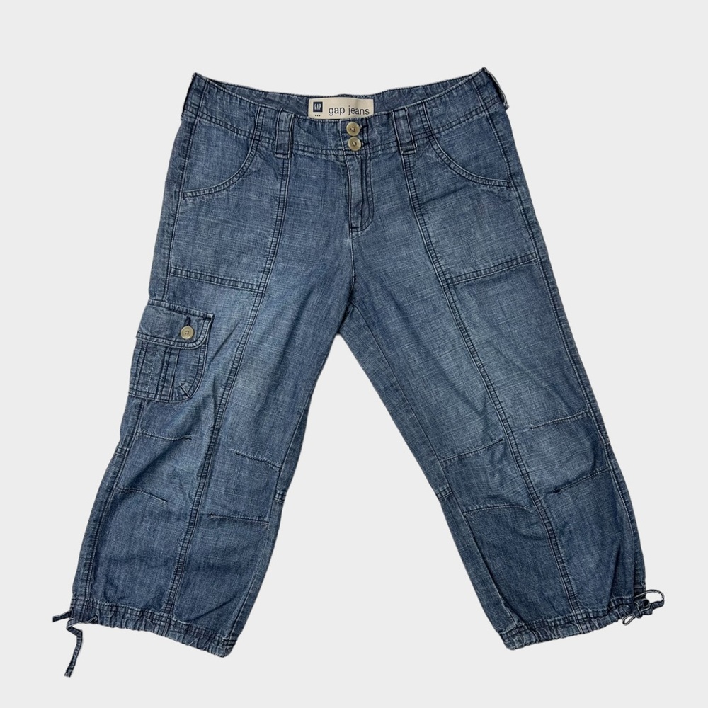 Gap Jeans Pocket Capris with Side Ties Size 8